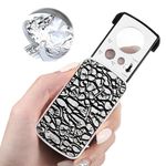 Jewellers Eye Glass Diamond Loupe Led Lighted Pocket Magnifier 30x 60x 90x With Uv Light Jewellery Magnifier Eye Piece Trichome Magnifying Glass Fold Portable Loupe for Gems Coins