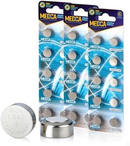 MEDca 1.5V Alkaline Batteries - LR44 AG13 357 303 SR44 Battery - Button Coin Cell for Hearing Aids and Amplifiers, Toys, Remotes, Calculators, Lasers | Long Lasting Power | Anti Corrosion | 30 PCS