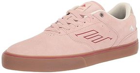 Emerica Men's The Low Vulc Skate Shoe, Pink, 5