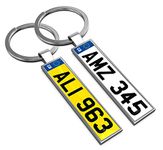 LEXTRADY Personalised keyring keychain key chain your car number plate your text