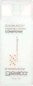 GIOVANNI 50:50 Balanced Hydrating Calming Conditioner - Leaves Hair pH Balanced, Ideal for Over-Processed, Environmentally Stressed Hair, No Parabens, Color Safe, Sulfate Free - 2 oz