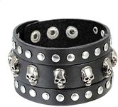 Cupimatch Unisex Gothic Skull Rivet