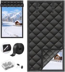 Window Insulation for Winter Insulated Window Cover Thermal Curtains Weatherproofing Insulated Curtains Cover with Outer Oxford Cloth Thicken Cotton Layer for Home RV Basement (75"x 79", Black)