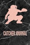 Rose Pink Softball Catcher Journal Notebook Gift For Girls: 60 Lined Pages 6x9 Inches A5 Notebook Diary Book