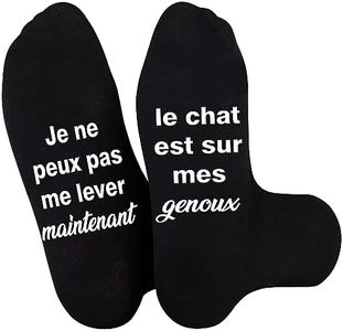 Merclix Chaussettes Chat Homme Chaussettes Rigolote 43-46 Humour Idee Cadeau Humoristique Original Pour Anniversaire Noel
