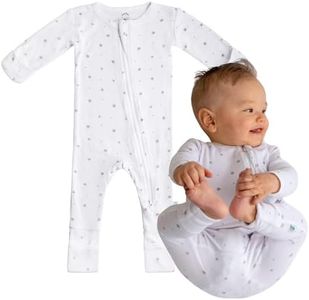 DREAMLAND BABY Bamboo Viscose Baby Pajamas (0-24 months). Ultra Soft Viscose Sleepers with 2-Way Zipper, Mitten & Foot Cuffs