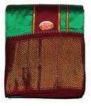PRAKASAM COTTON Brand- Poly Mixing Mens Panjakejam Dhoti & Towel set (ASHA-9X5) (Dark Green)