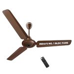 atomberg Efficio Alpha 1200mm BLDC Ceiling Fan with Remote Control | BEE 5 star Rated Energy Efficient Ceiling Fan | High Air Delivery with LED Indicators | 2 Year Warranty (Gloss Brown)