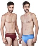 Poomex® Men's Cotton Briefs - Pack of 2 (Assorted Colours) (95CM)