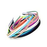 Carykon 20 PCS Girls Women DIY Satin Fabric Covered Ribbon Headbands, Mixed Color