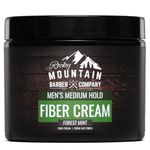 Men’s Fiber Hair Cream - Made in Canada - Classic Hair Styling Product with Medium Hold & Shine for Modern and Classic Hairstyles - No Artificial Fragrance - For All Hair Types - Easy to Wash Out - 4 oz