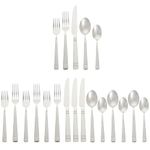 Amazon Basics 20-Piece Stainless Steel Bistro Flatware Set, Service for 4