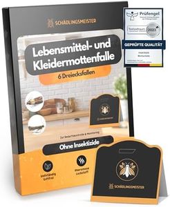 SCHÄDLINGSMEISTER® Mottenfalle - 6 Stück - Pheromonfalle mit hoher Wirksamkeit - Gegen Lebensmittelmotten & Kleidermotten - (2 in 1 Mottenfalle) - Lebensmittelmotten Falle - Mottenfalle Kleidermotten