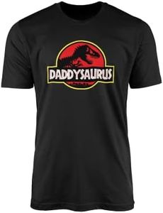 SmartyPants Daddysaurus Black T-Shirt Top Tee - Novelty Logo Adult Men's Dad Daddy Father Classic Retro 90's Movie Film Cinema Dinosaur Fossil T-Rex Park Gift Present, Black, XL