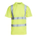 Blackrock Yellow Hi Vis T Shirt, Reflective Hi Vis T Shirts for Men & Women Lightweight, Comfortable & Breathable, High Visibility Safety Security Workwear T shirts, Fully EN Certified – Size Large