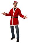 Rubies Costume Men's Clausplay Santa Jacket with Belt and Hat, Multi-Colored, One Size