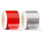 VViViD Headlight & Taillight Adhesive Repair Tape 1.8 Inch x 7ft Red and Transparent 2-Roll Pack