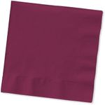 Creative Converting Touch of Color 200 Count 2-Ply Paper Beverage Napkins, Burgundy - 253122