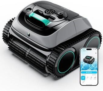 WYBOT C1 Robotic Pool Vacuum for Inground Pools, 4-in-1 Above Ground Cordless Pool Cleaner Lasts 150 Mins Runtime, Smart Navigation, Support App Control, Tech Grey