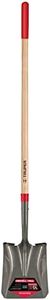 Truper 31188 Square-Point Shovel - Mid-size Steps, 48-Inch Long Hardwood Handle with Non Slip Grip, 16 Gauge Blade