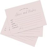 Bliss Collections Advice and Wishes Cards, Mad Libs Simple Pink, Perfect for: Bridal Showers, Wedding, Baby Shower, Graduation Party, Retirement, Words of Wisdom for Bride and Groom, 4"x6" Cards (50 Cards)