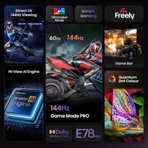 Hisense 43" QLED Smart TV – 4K Ultra HD, Voice Control