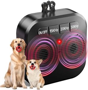 GGDDSHA Ultrasonic Anti Barking Device for Dogs, 33FT Range Bark Control Box with 3 Modes, Safe & Humane, Rechargeable Dog Bark Deterrent for Indoor & Outdoor Use