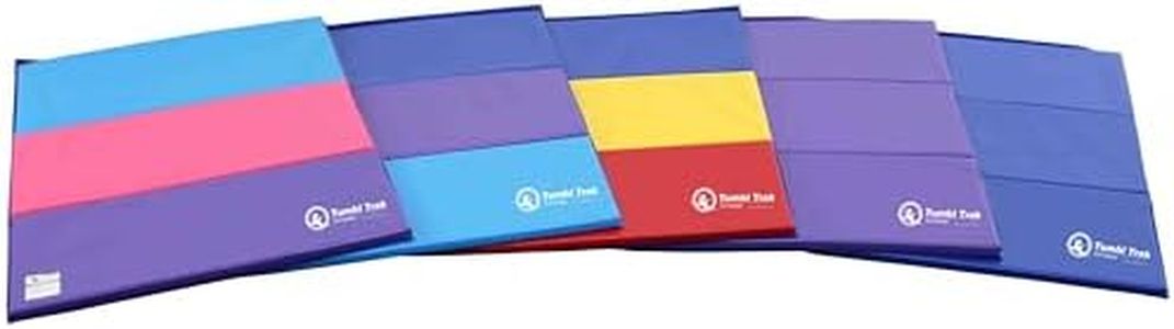 Tumbl Trak Folding Tumbling Panel Mat for Gymnastics, Cheer, Dance, and Fitness, Bright Pastel, 1.2 m x 1.8 m x 3.5 cm
