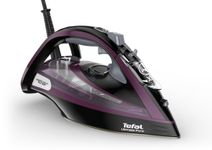 Tefal Ultimate Pure Steam Iron, 240 g/min Steam Boost, 55 g/min Continuous Steam, 350 ml Water Tank, 3000W Power, Non-Stick Durilium Soleplate, Anti Scale, Anti-drip, Purple & Black, FV9830