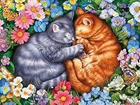 Ceaco - Sleeping Kittens in Flowers