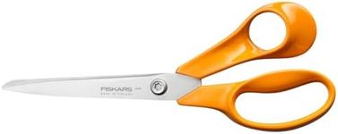 Fiskars Classic Universal Kitchen Scissors, Right-Handed, Total Length: 21 cm, Improved Torx Screw and More Ergonomic Handle, Sustainable Packaging, Quality Steel/Plastic, Orange, 1075031