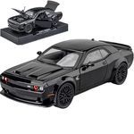 ERBADIHAGO Toy Car Model 1/32 Dodge Challenger Hellcat Alloy Model Car with Light and Sound Collectible Model Cars Pull Back Toy Vehicles for Boys Children Age 3 + Year Old