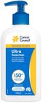 Cancer Council Ultra SPF 50+ Sunscreen 200ml Tube - Cancer Council Sunscreen with 4Hr Water Resistance, Broad Spectrum UVA/UVB for Kids & Adults, Australian Made, Supports Cancer Research