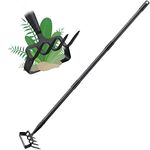 Oliynedy Stirrup Hoe Cultivator Garden Tool Heavy Duty,Scuffle Loop Hula Action Hoe Weeding Gardening Hand Tools for Women Kids Men,Metal Weeder Scraper Garden Hoe Rake Weed Puller Long Handle 32-72