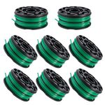 DF-080 Replacement Spool Compatible with Black+Decker String Trimmer GH1100 GH1000 GH2000 Electric String Grass Trimmer Lawn Edger, DF080 Dual Line 30ft 0.080" Auto-Feed Spool 8 Pack