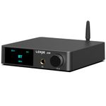 LOXJIE A30 MA12070 Desktop Stereo Audio DAC & HiFi Headphone Amplifier Support APTX NJW1194 Bluetooth 5.0 with Remote Control