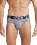 Jockey Men's Microfiber Breathable Mesh Nylon Briefs with Enhanced Cooling - Designed for Workouts & All Day Wear MM04_Mid Grey_M