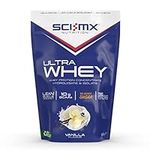 SCI-MX Ultra Whey Protein Muscle Building & Recovery Protein Powder With Naturally Occurring Glutamine & Amino Acids - Vanilla Flavour - 800G - 18 SERVINGS