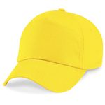 Beechfield Junior Original 5 Panel Cap Yellow, Yellow, One Size