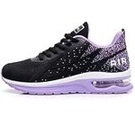 MAFEKE Women Air Athletic Running Shoes Fashion Tennis Breathable Lightweight Walking Sneakers (Purple US 8.5 B(M)