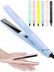ANGENIL Ceramic Tourmaline Small Hair Straightener for Short Hair, Portable Mini Flat Iron with Anti-Scald Silicone, 0.7" Travel Hair Straightener, 3 Temp (280℉- 320℉ -380℉)