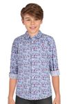 Allen Solly Boy's Regular Fit Shirt (ABSFCSPFZ43888_Sky Blue1 13 Years-14 Years)