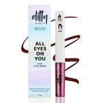 Elitty Lunar Magic | Wine Red Coloured Intense Waterproof Liquid Eyeliner (Metallic Finished) | Lasts Upto 12hrs | Smudge Proof, Witch Hazel Infused, Quick Drying - 4ml