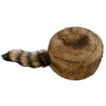 Fopytu Cute Raccoon Tail Cap Windproof Cap Russian Winter Ski Hat Warm Thick Plush Cap Classic Raccoon Hat for Men Women