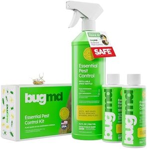 BugMD Ant Killer & Bug Spray - Roach and Cockroach Killer Indoor, Spider Spray for Home, Fly and Insect Defense, Natural, Safe with Essential Oils, Plant-Powered, Pest Control - Starter Kit