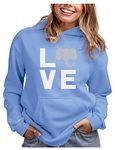 TeeStars - Love Elephants to Elephants Animal Lover Women Hoodie Medium California Blue