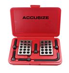 Accusize Industrial Tools Ultra Precision 1-2-3 Blocks Set with Screw in Plastic Box, Eg02-0408