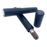 Butt Bat 2 Black Single Cigar Airtight Storage Travel Tubes Telescoping Crush-Proof Humidor Holder with Built in Hygrometer,2 Count (Pack of 1)