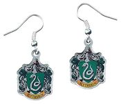 Harry Potter Slytherin Crest Silver Plated Earrings