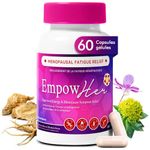 Rhoziva EmpowHer. Menopause Supplements With Maca For Women. Rhodiola Rosea, Siberian Ginseng, Horny Goat Weed. Vitamin C, Vitamin B12, Vitamin E, Vitamin B6. Gluten-Free. Non Gmo. 60 Capsules